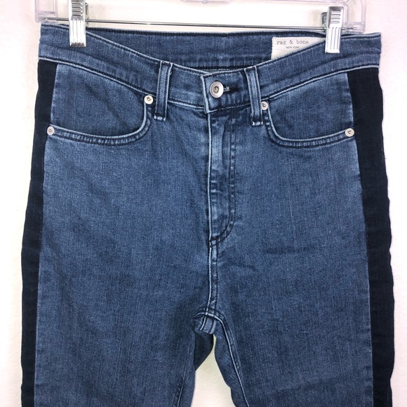 Rag & bone Mazie double indigo high rise skinny jean size 28 - Picture 5 of 9